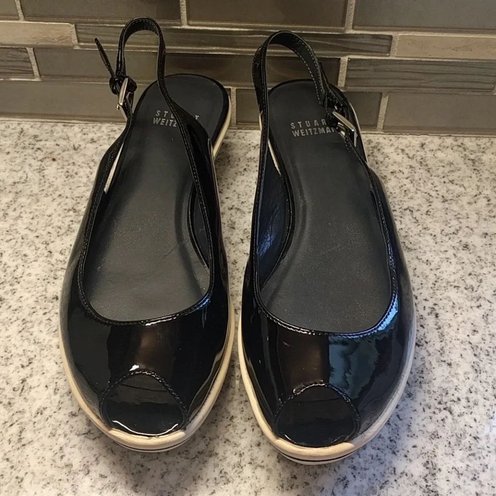 Stuart Weitzman patent peep toe platform h… - Picture 4 of 8